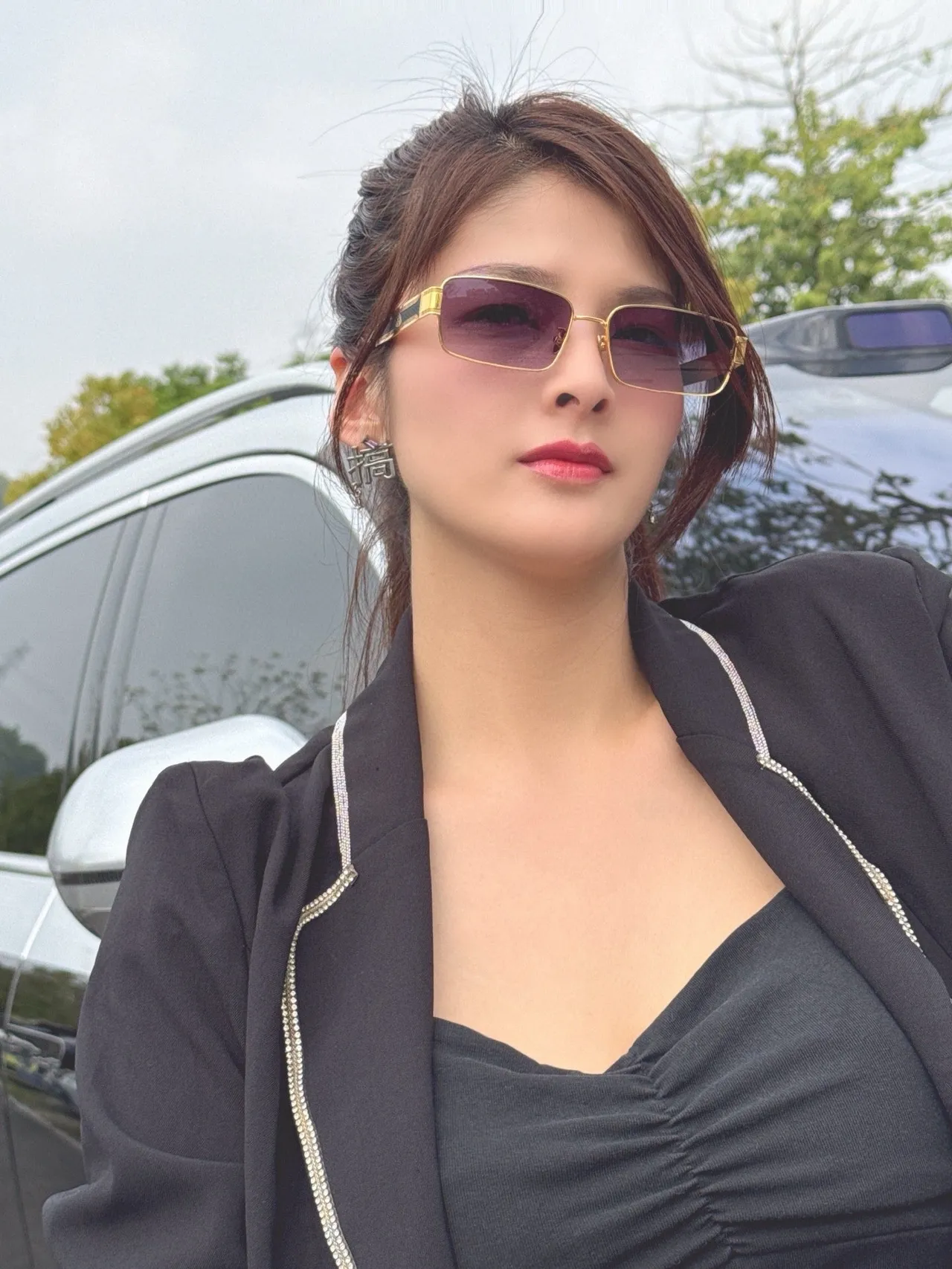 Gentle Monster আয়তাকার ধাতু ফ্রেম সানগ্লাস 3