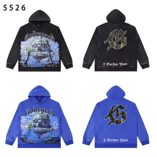 Godspeed Graphic-Print Acid-Wash Hoodie