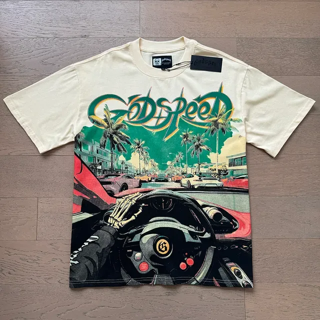 Godspeed Miami Super Rain Sunday 图案印花米白T恤 5