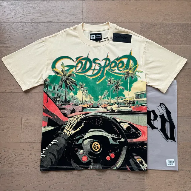 Godspeed Miami Super Rain Sunday 图案印花米白T恤 6