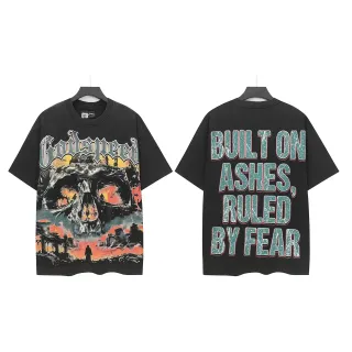 Godspeed Oversized Double-Sided Graphic Print Black T-Shirt
