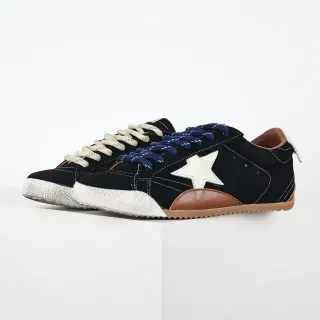 Golden Goose Black Brown Suede Upper Distressed White Toe Cap Lifestyle Sneakers