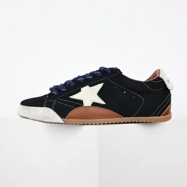 Golden Goose Black Brown Suede Upper Distressed White Toe Cap Lifestyle Sneakers 9