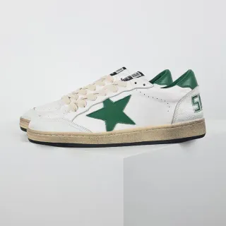 Golden Goose Super-Star Tênis Lifestyle Brancos e Verdes com Estrela
