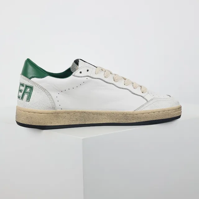 Golden Goose Super-Star Tênis Lifestyle Brancos e Verdes com Estrela 7