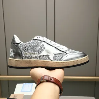 Golden Goose Superstar Brilhante Prateada Estrela Tênis Lifestyle