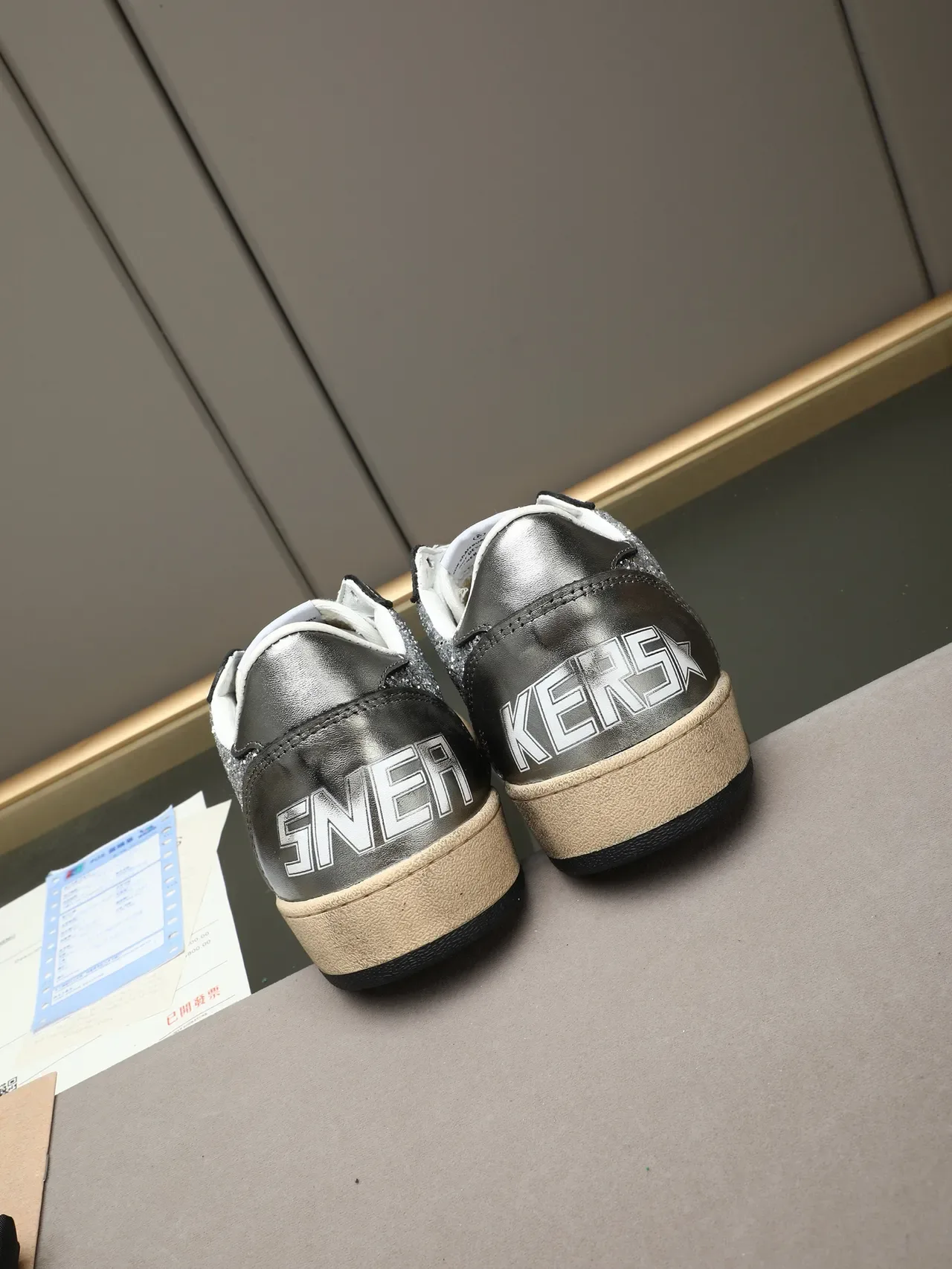 Golden Goose Superstar Brillant Argent Étoile Chaussures Lifestyle 3