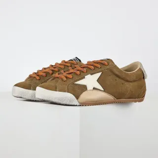 Golden Goose Superstar Tênis Lifestyle de Camurça Oliva Marrom