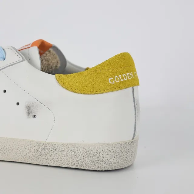 Golden Goose Superstar Sneakers Lifestyle Blanches Violettes Étoile Glitter 4