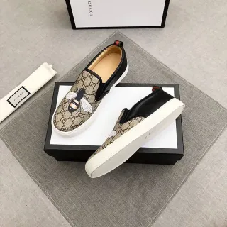 古驰 Ace Bee 刺绣 GG Monogram 乐福鞋