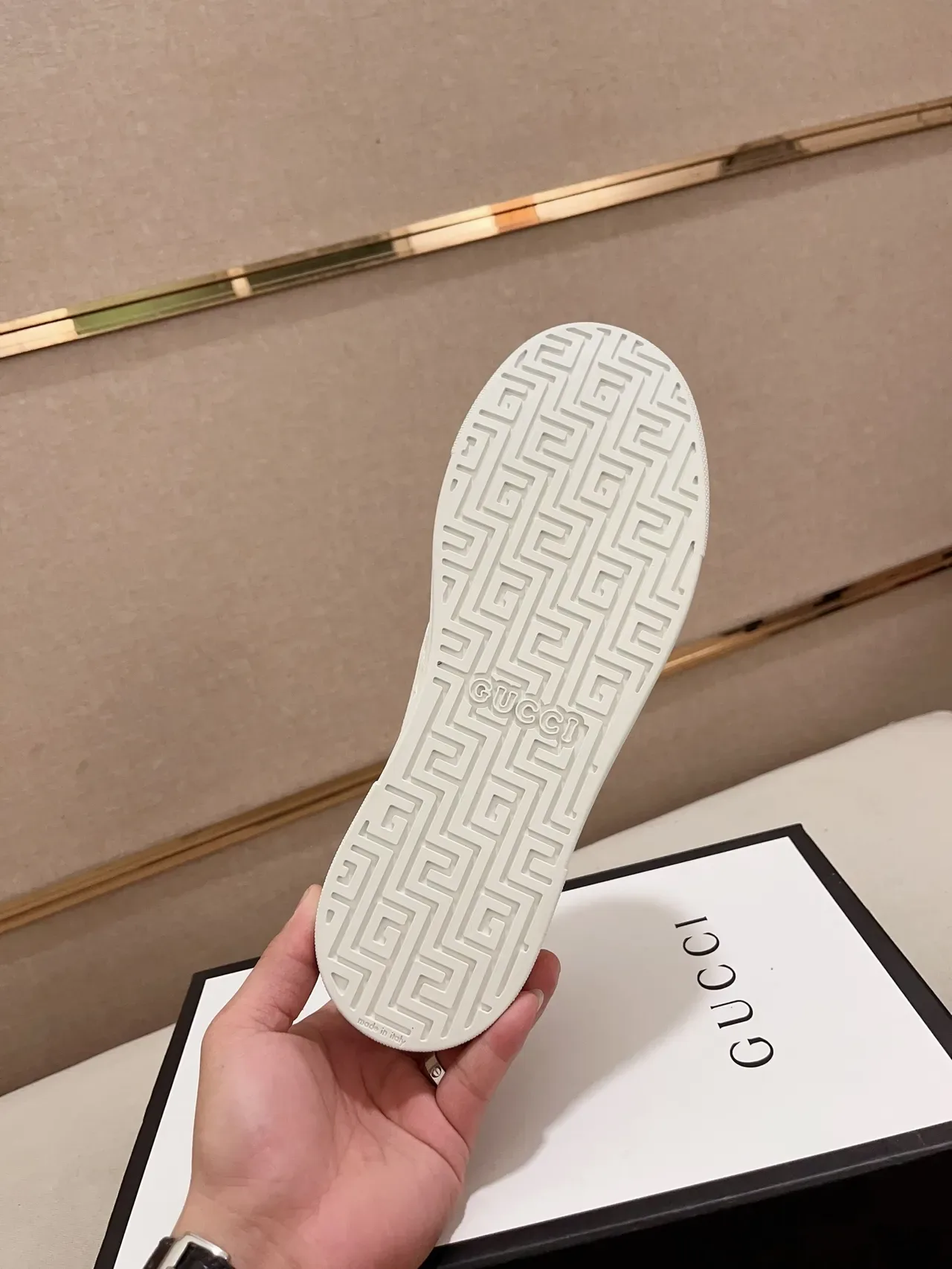 Gucci Ace Slip-On White Embossed Monogram Lifestyle Sneakers 2