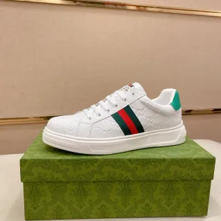 Gucci Ace 白绿红 Web 生活运动鞋