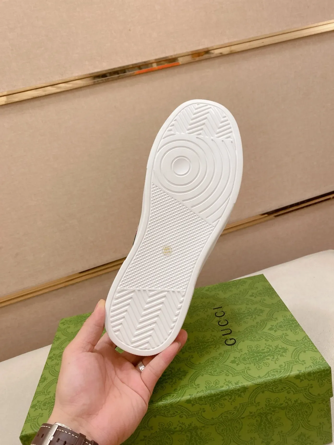 Gucci Ace 白绿红 Web 生活运动鞋 2