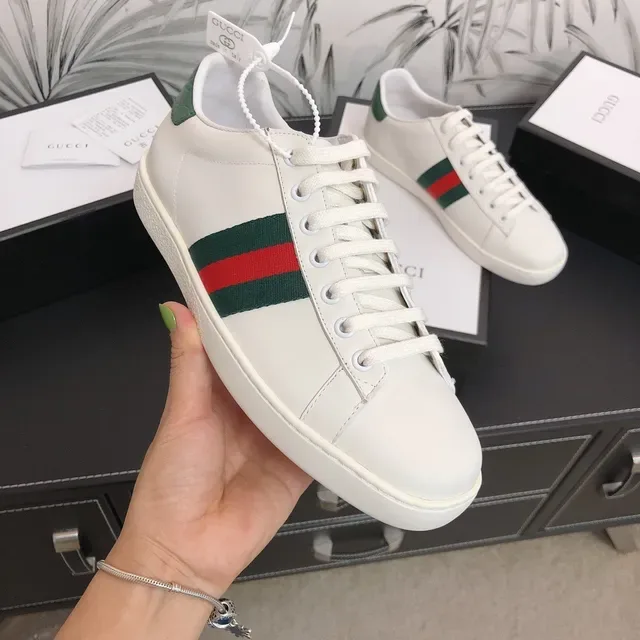 Gucci Ace Blanc Vert Rouge Rayures Web Sneakers Lifestyle 5