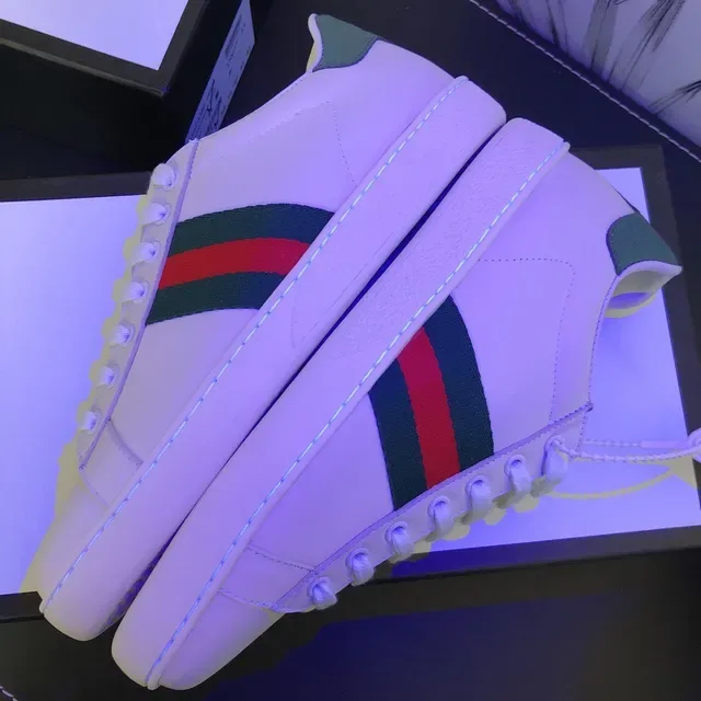 Gucci Ace Blanc Vert Rouge Rayures Web Sneakers Lifestyle 6