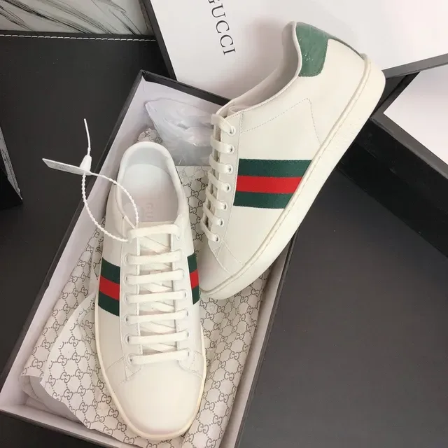 Gucci Ace Blanc Vert Rouge Rayures Web Sneakers Lifestyle 7