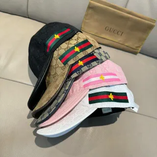 Gucci 蜜蜂刺绣 网条 棒球帽