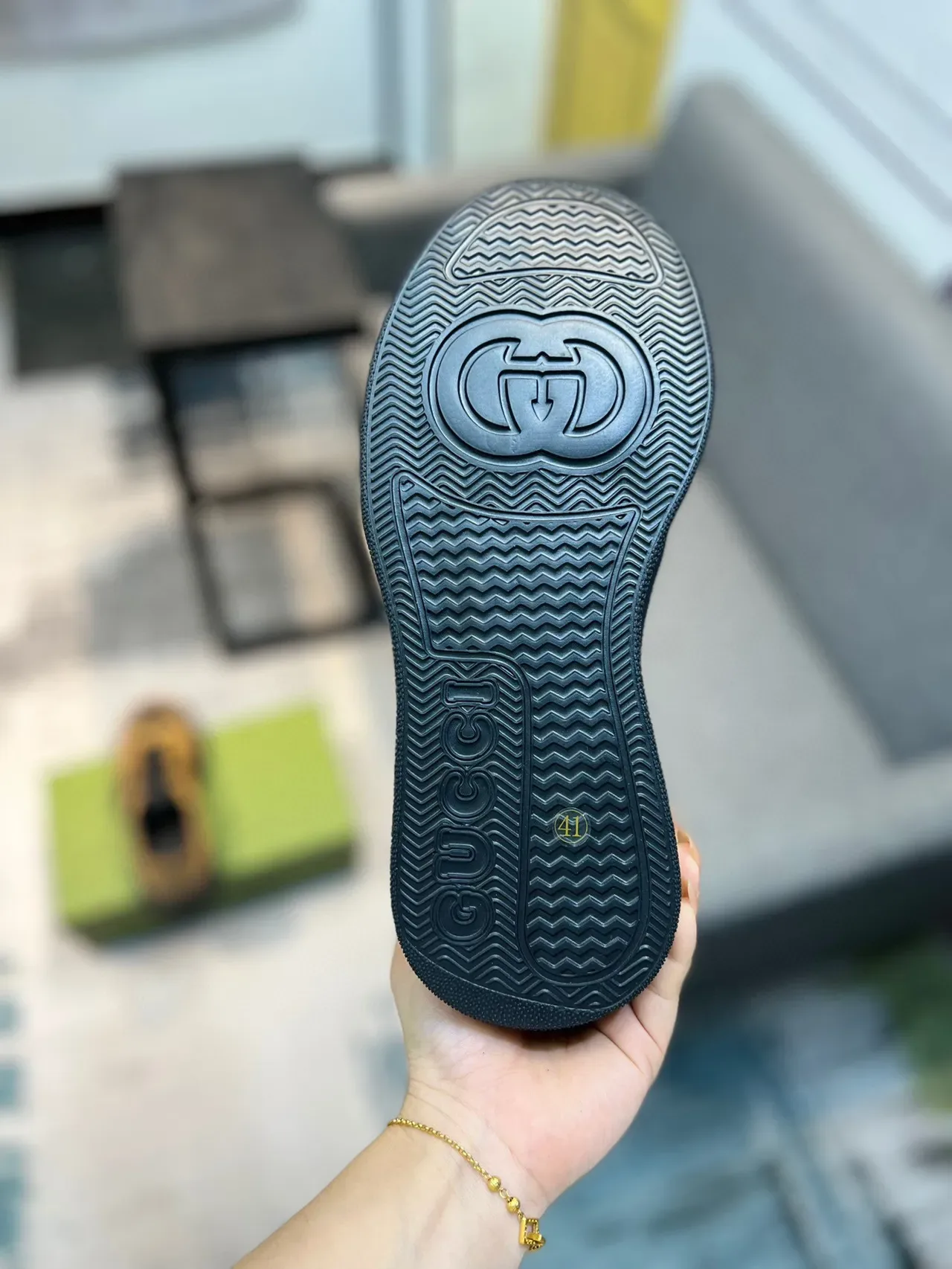 جوتشي بيج أسود كعب منصة GG مونوغرام كانفاس لايف ستايل سنيكرز 4