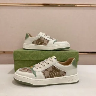Gucci GG Cactus Beige Green Canvas motivo Lifestyle Sneakers