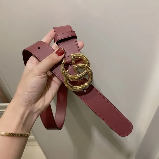 Gucci GG Marmont Cinto de couro bordô 5