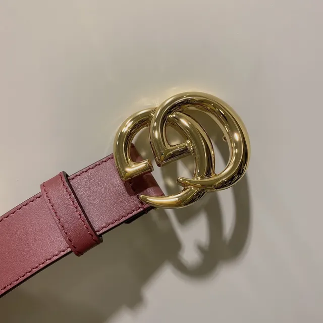 Gucci GG Marmont Cinto de couro bordô 6