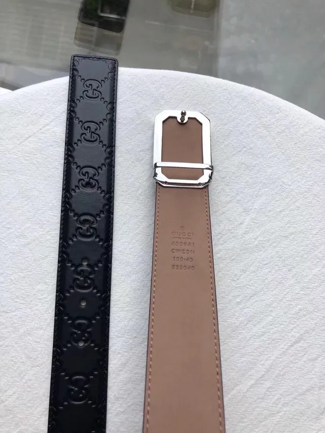 Gucci GG Marmont Embossed Black Leather Belt 9