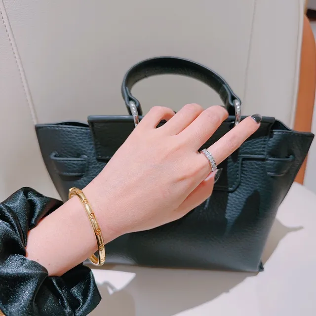 Gucci GG Marmont ذهب أخضر سوار صلب سوار نمط G متشابك 5