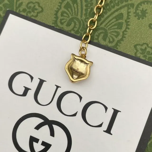 Gucci GG Marmont Gold-Tone Floral and Tiger Charm Bracelet 2