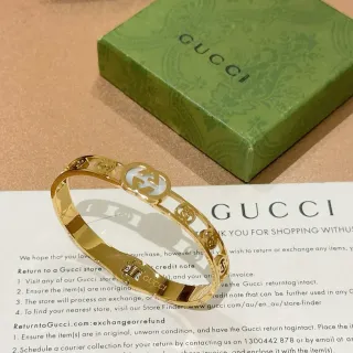 Gucci GG Marmont Gold-Tone Interlocking G Mother-of-Pearl Bracelet