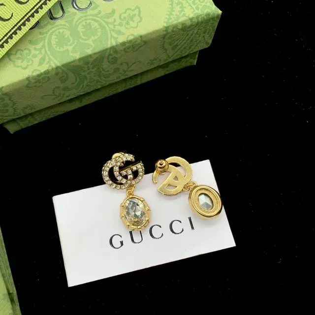 Gucci GG Marmont Gold Transparent Chain Interlocking Double-G Logo Necklace 6
