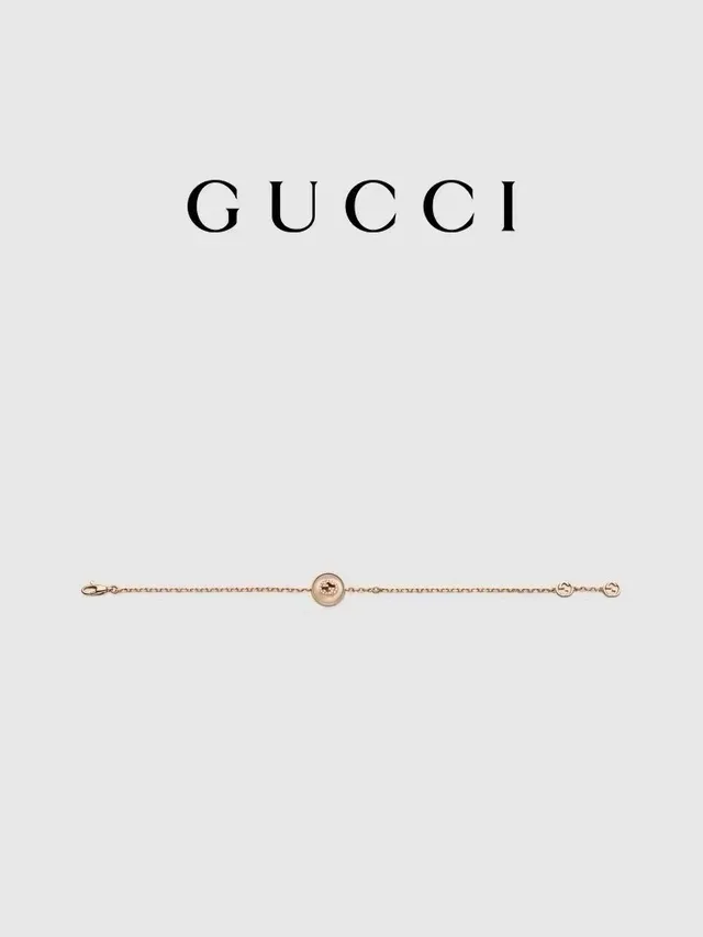سوار Gucci GG Marmont لؤلؤ أم الخاروف ديسك سلسلة ذهبي اللون 6