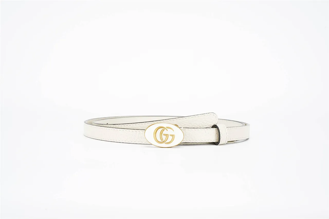 Gucci GG Marmont Off-White Leather Belt 4
