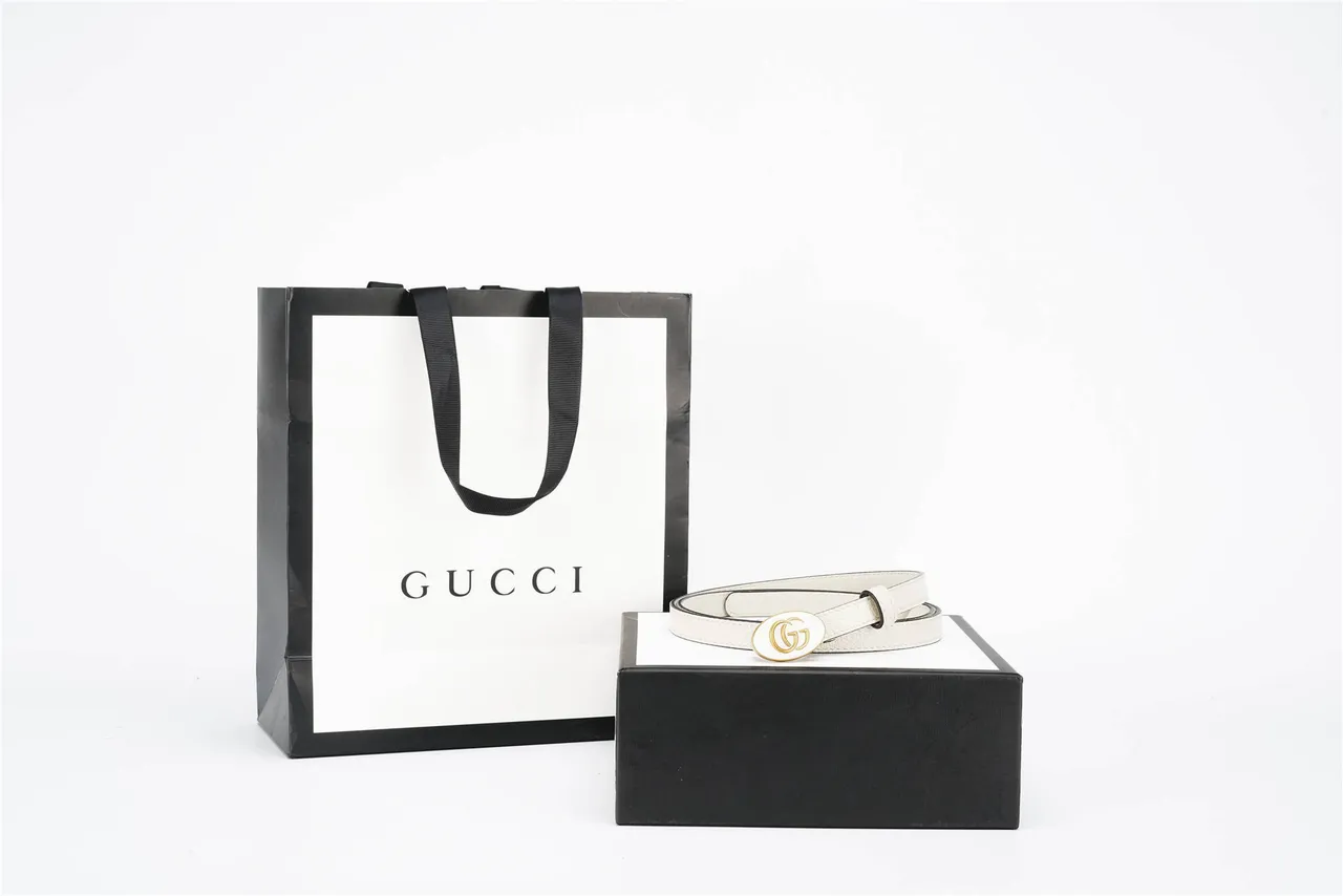 Gucci GG Marmont Off-White Leather Belt 5