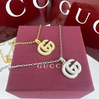 Gucci GG Marmont Pavé Interlocking GG Collier pendentif