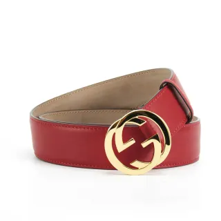 Gucci GG Marmont লাল চামড়ার বেল্ট