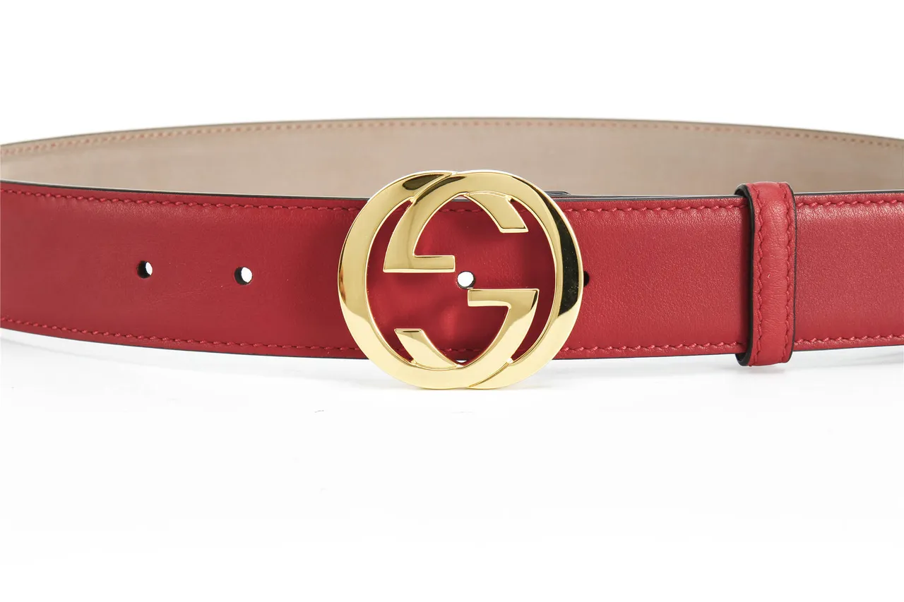 Gucci GG Marmont Ceinture en Cuir Rouge 9