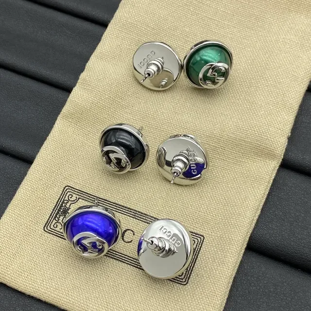 Gucci GG Marmont Round Dome Stud Earrings 2