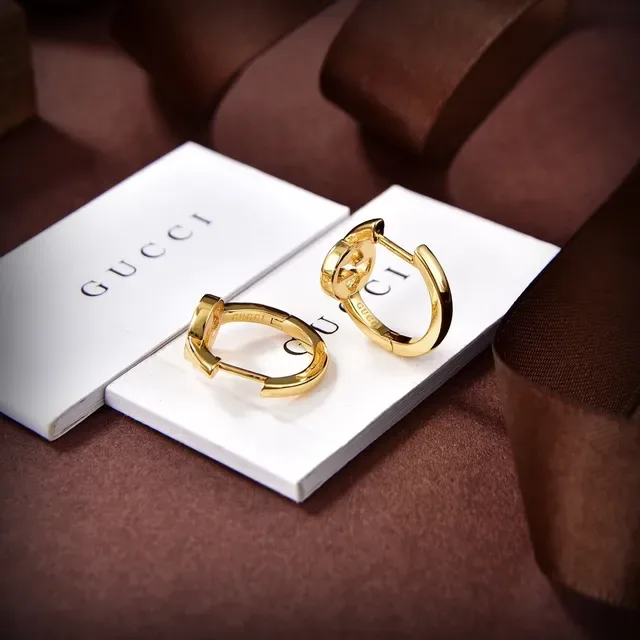Gucci Gold Hinged Hoop Earrings 7