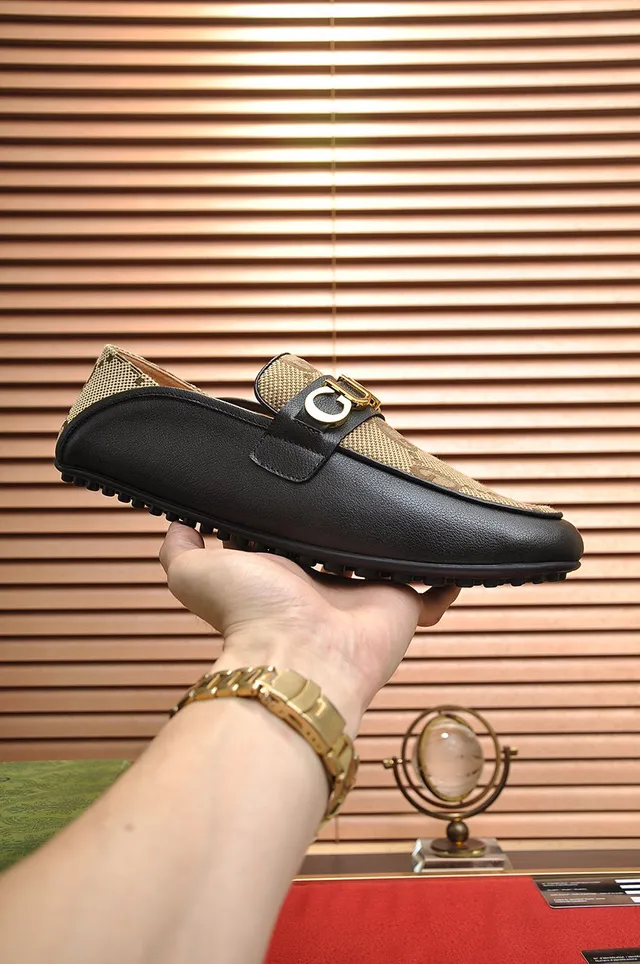 Gucci Horsebit 1955 বেইজ মনোগ্রাম ক্যানভাস এবং কালো লেদার লোফার্স 7