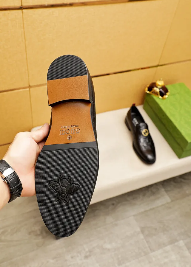 Gucci Horsebit 1955 Black Embossed GG Loafers 2