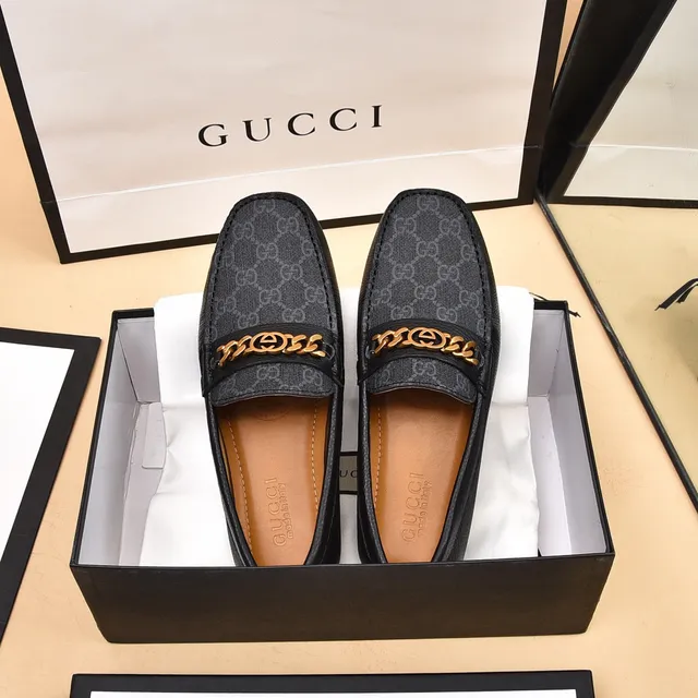Gucci Horsebit 1955 Black GG Monogram লোফার 9