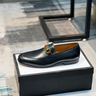 Gucci Horsebit 1955 কালো সবুজ চামড়া বাকল লোফার