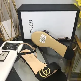 Gucci Horsebit 1955 Black Leather Gladiator Sandals