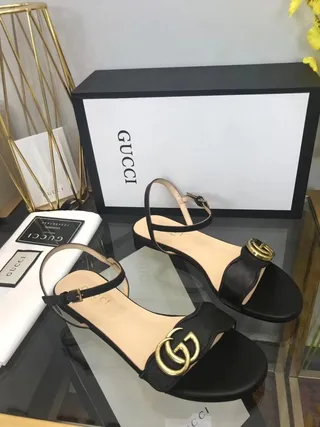Gucci Horsebit 1955 黑色皮革角斗士凉鞋 9