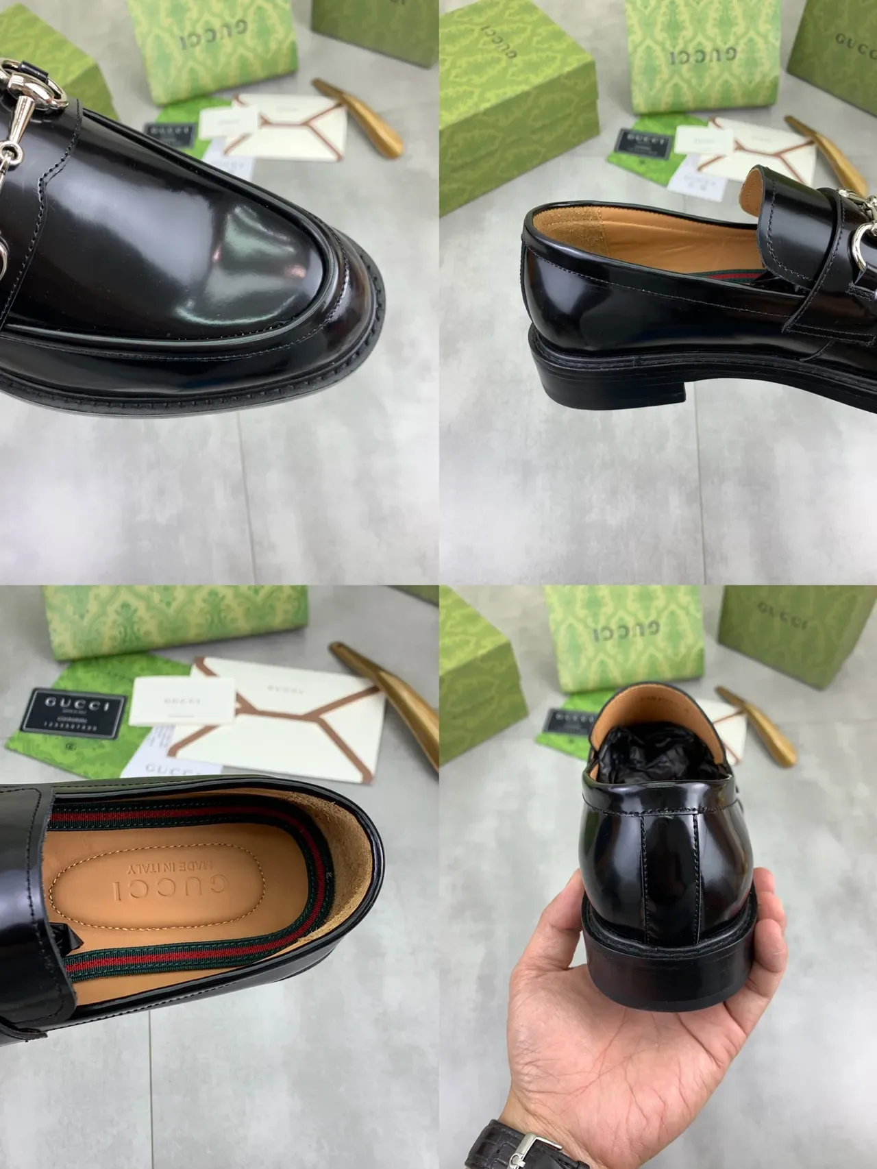 Gucci Horsebit 1955 Mocassins Cuir Patenté Noir 2