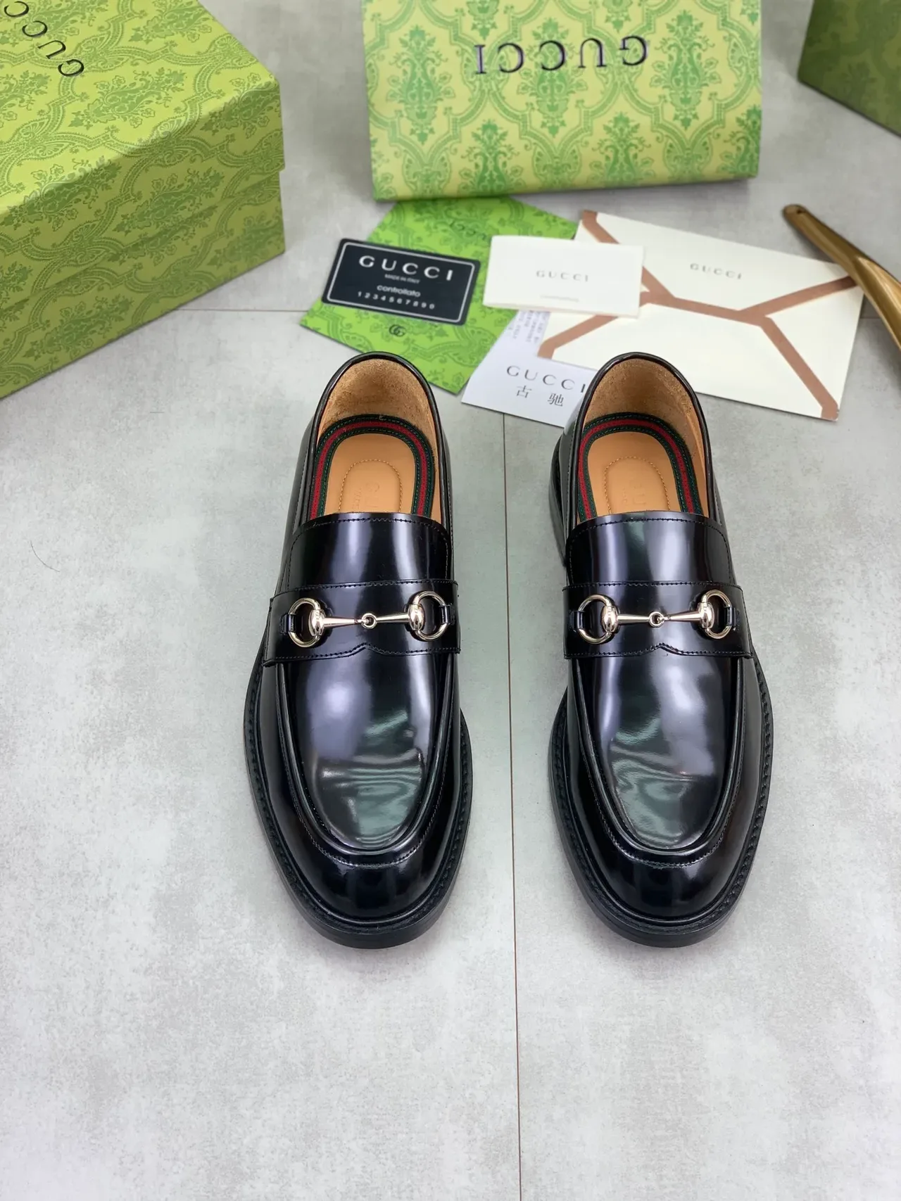 Gucci Horsebit 1955 Mocassins Cuir Patenté Noir 5