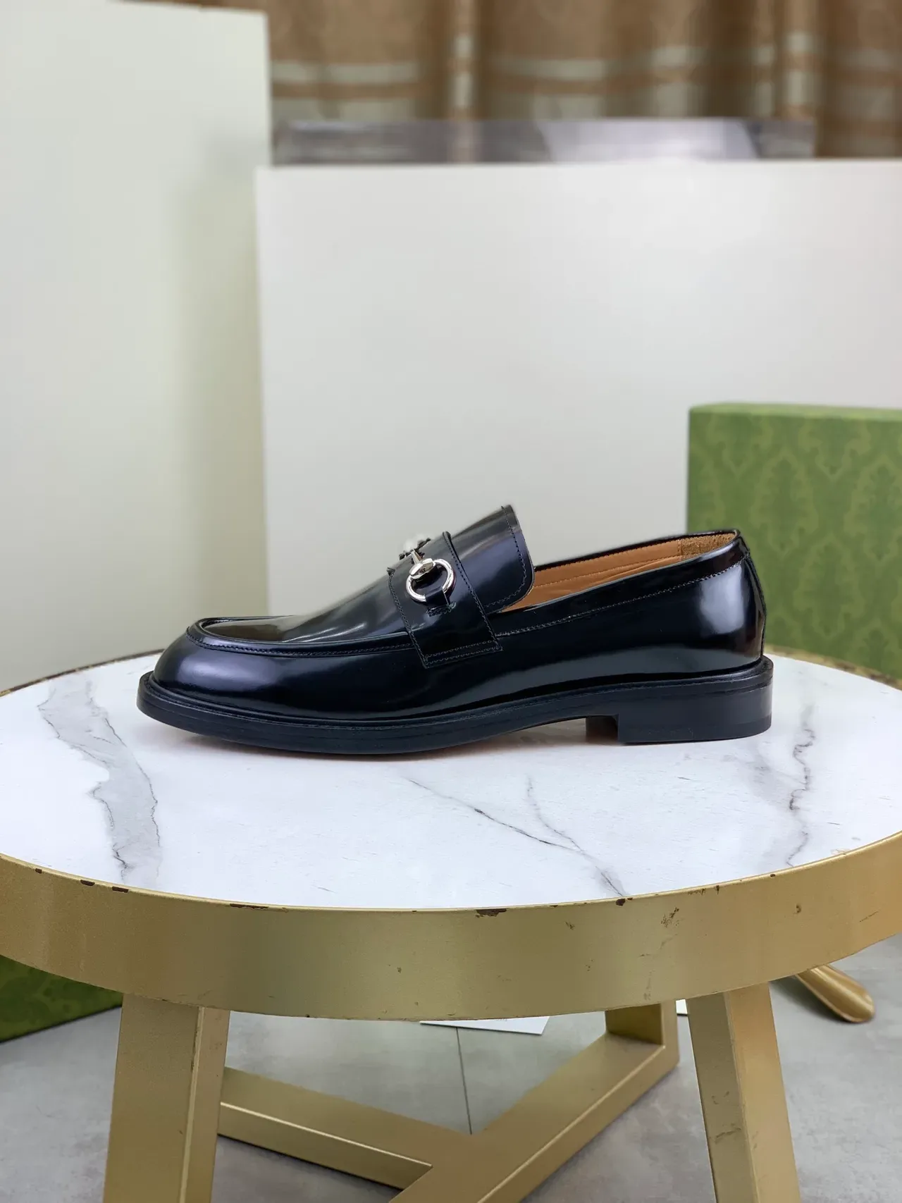 Gucci Horsebit 1955 Mocassins Cuir Patenté Noir 6