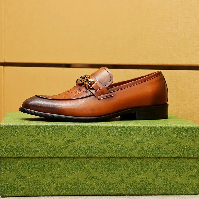 Gucci Horsebit 1955 Marrom Dourado Relevo GG Monograma Fivela Mocassim 5