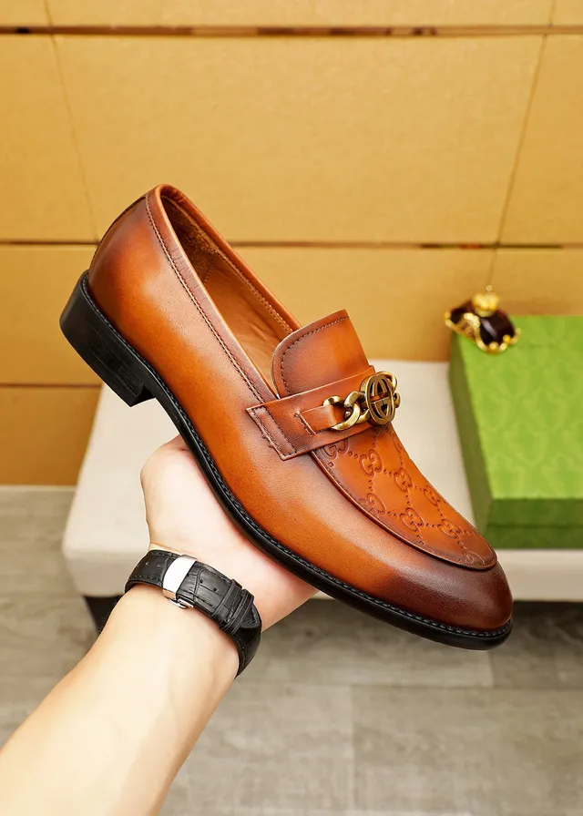 Gucci Horsebit 1955 Marrom Dourado Relevo GG Monograma Fivela Mocassim 6
