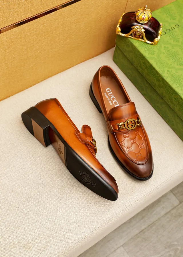 Gucci Horsebit 1955 Marrom Dourado Relevo GG Monograma Fivela Mocassim 8